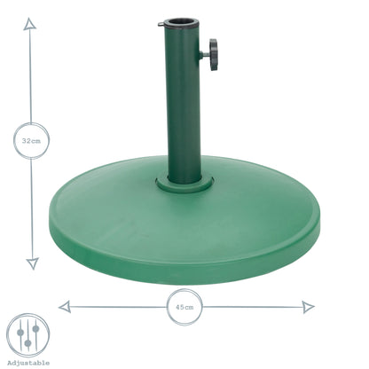 Harbour Housewares Garden Parasol Base - Concrete Filled