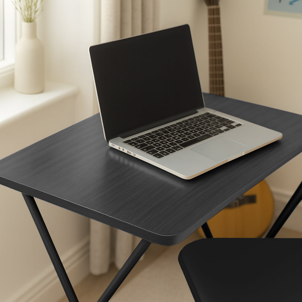 Harbour Housewares Folding Computer Desk - Black