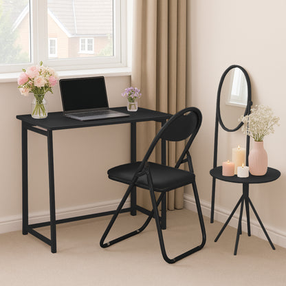 Harbour Housewares Folding Space Saver Desk - Black