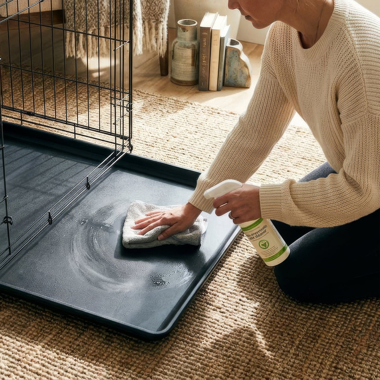 2 Door Metal Dog Crate with Removable Tray - Extra-Large