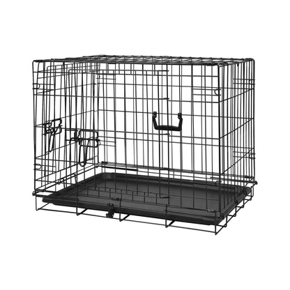 2 Door Metal Dog Crate with Removable Tray - Small