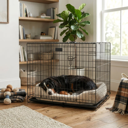 2 Door Metal Dog Crate with Removable Tray - Extra-Large