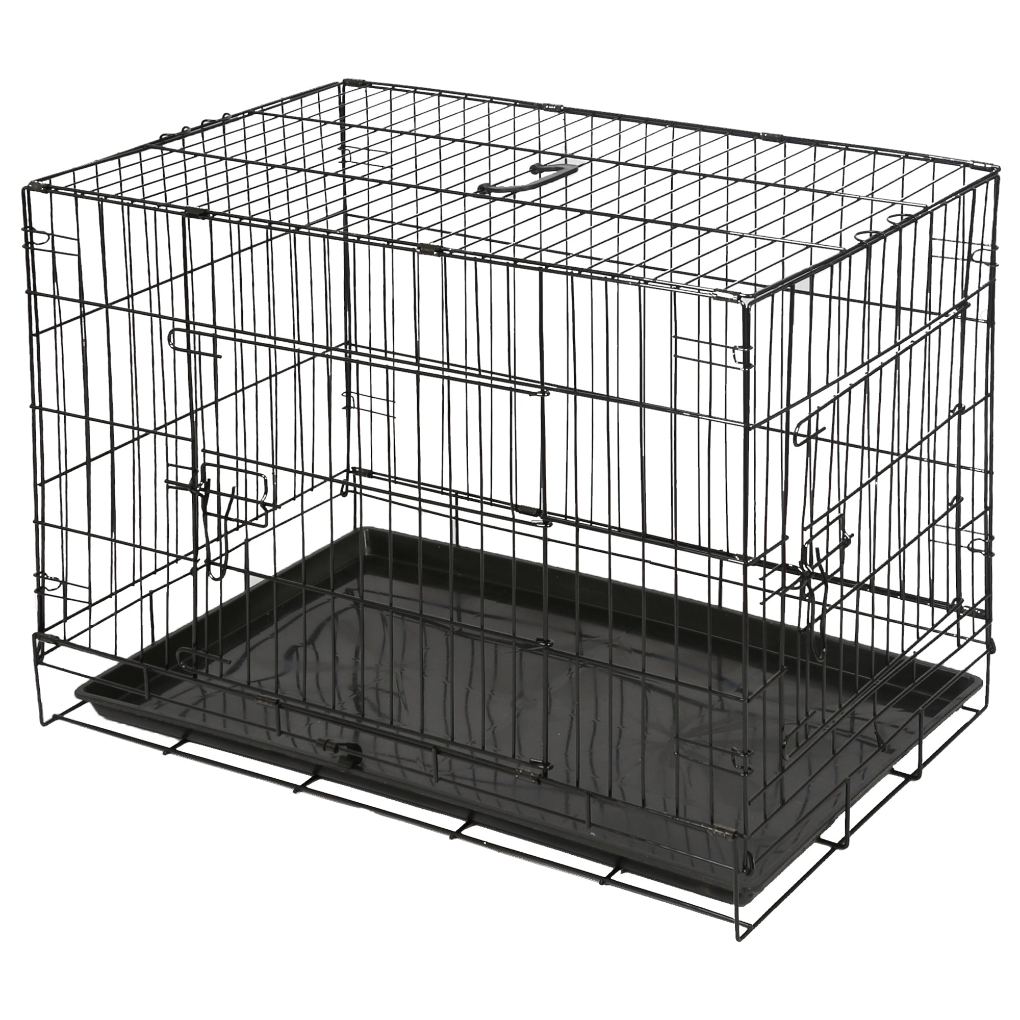 2 Door Metal Dog Crate with Removable Tray - Large