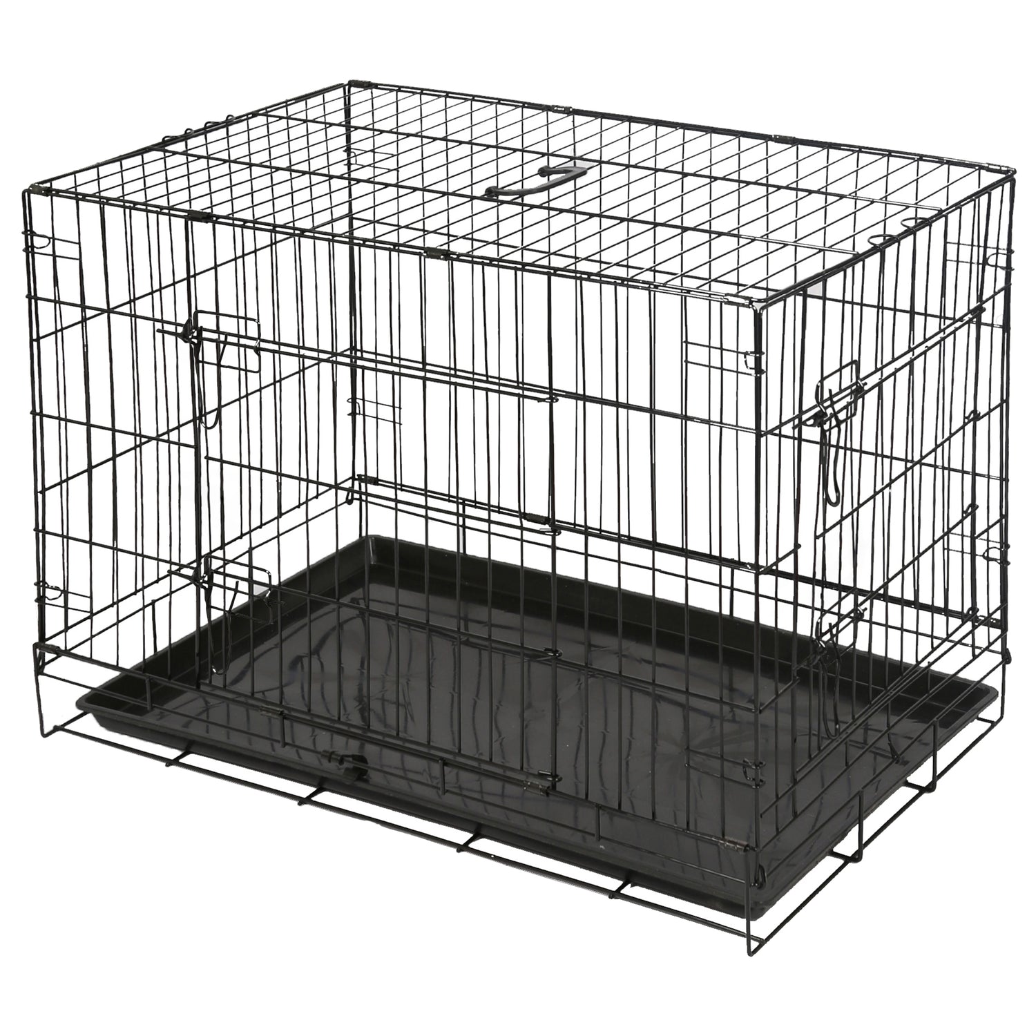 2 Door Metal Dog Crate with Removable Tray - Large