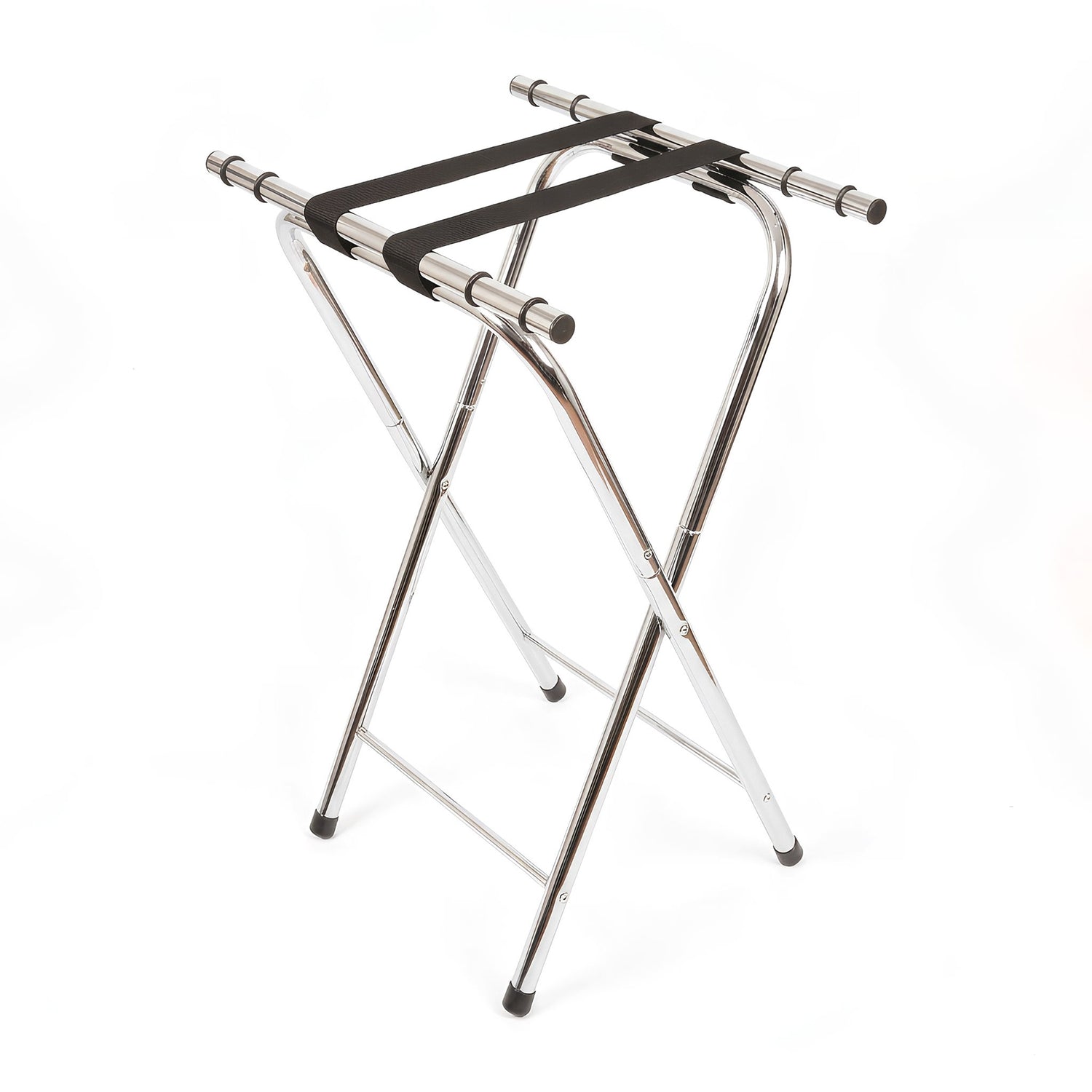 Metal Folding Serving Tray Stand - Chrome