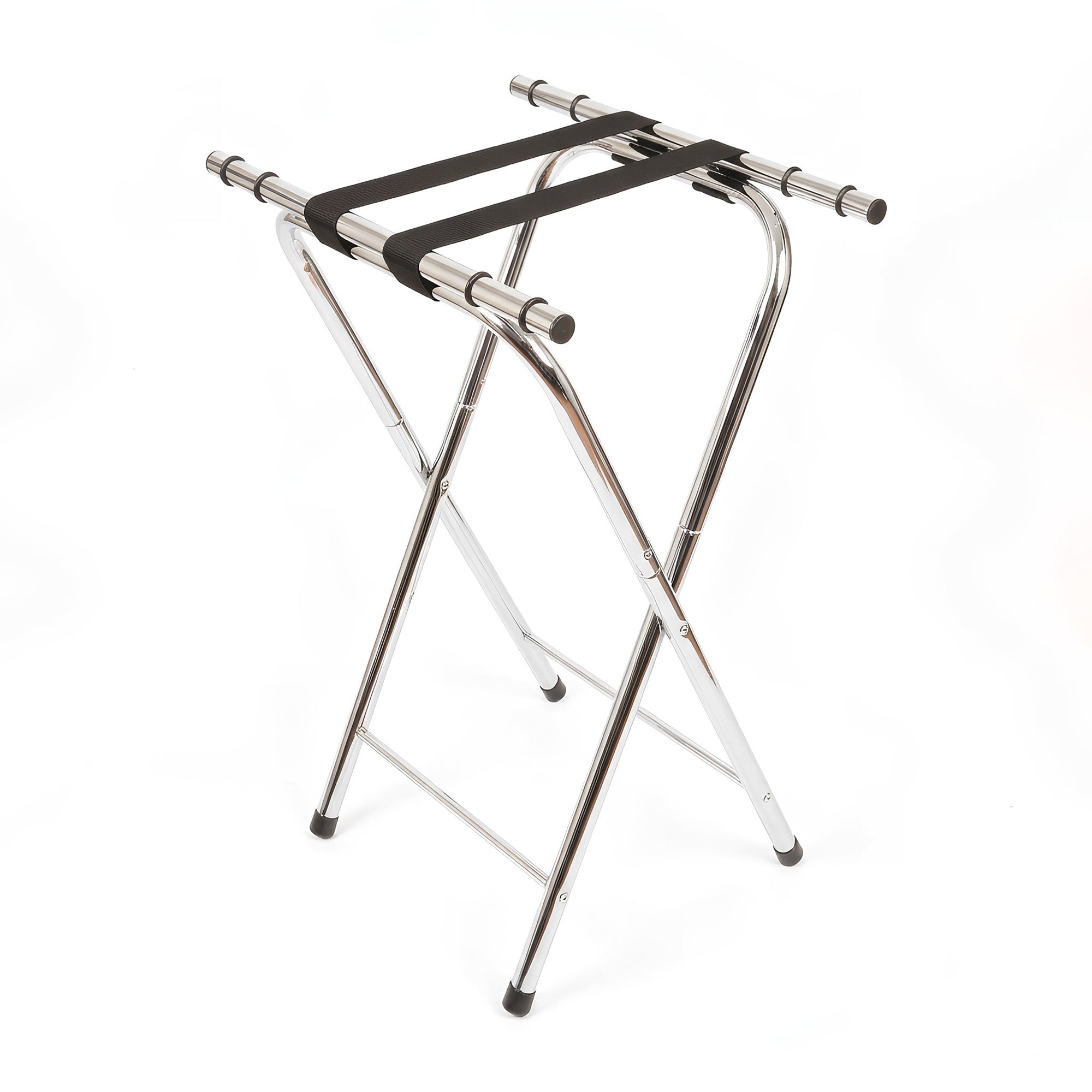 Metal Folding Serving Tray Stand - Chrome
