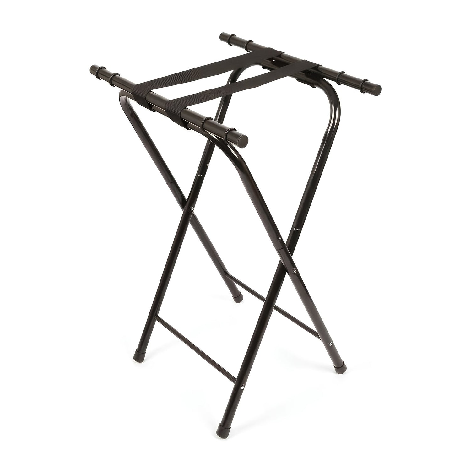 Metal Folding Serving Tray Stand - Black