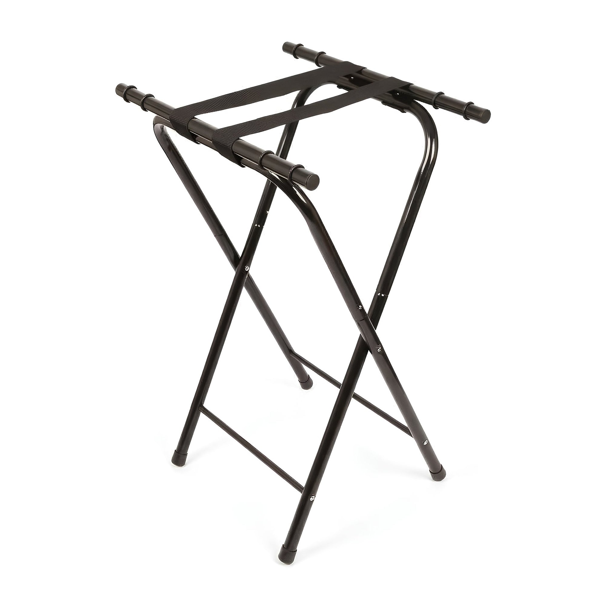 Metal Folding Serving Tray Stand - Black