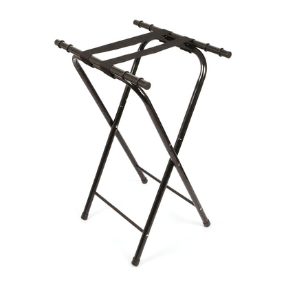 Metal Folding Serving Tray Stand - Black