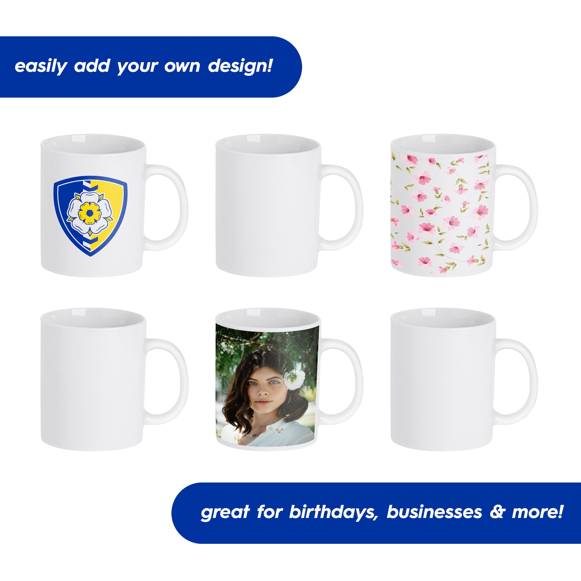 350ml Blank Stoneware Sublimation Mug - White