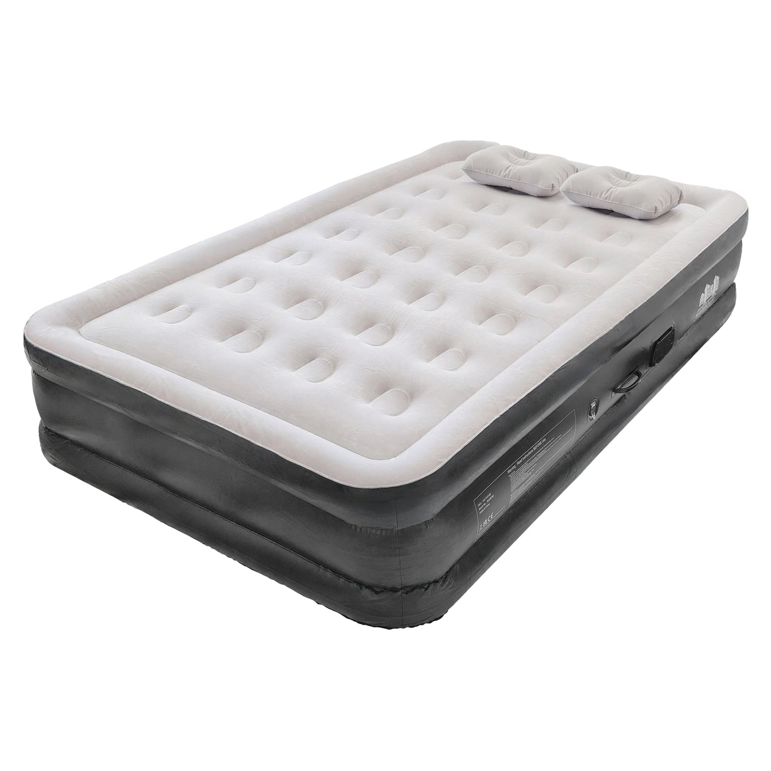Double Airbed with Removable Electric Pump - Black/Grey