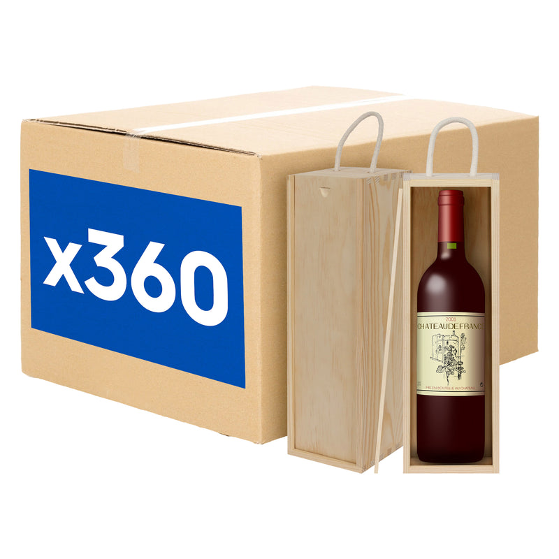 Single Bottle Wooden Wine Boxes - Pallet of 360