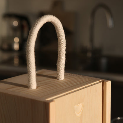Wooden Champagne Wine Box - Single Bottle - Natural