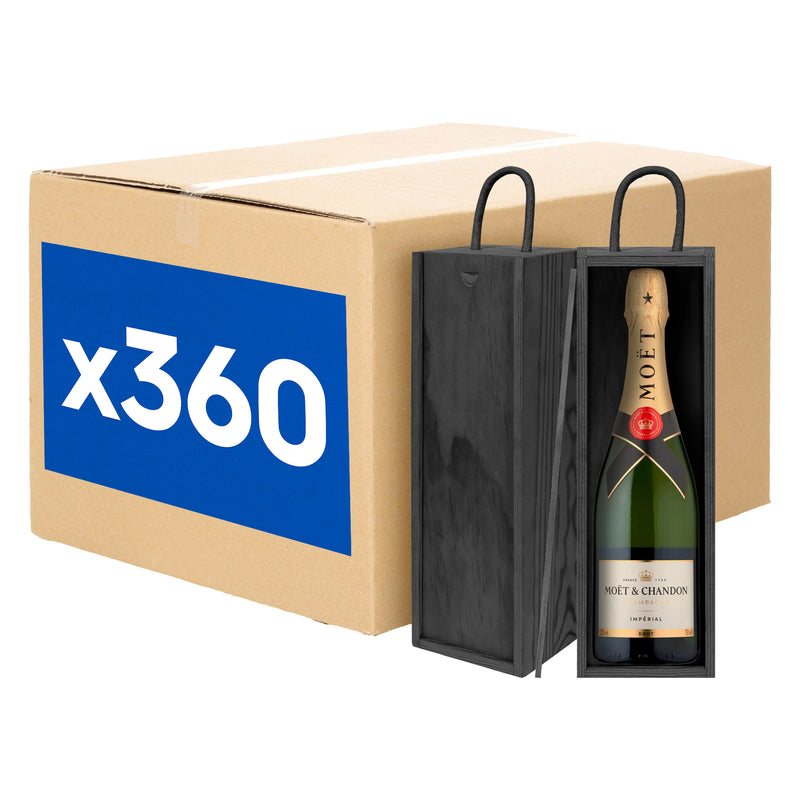 Single Bottle Wooden Champagne Wine Boxes - Pallet of 360