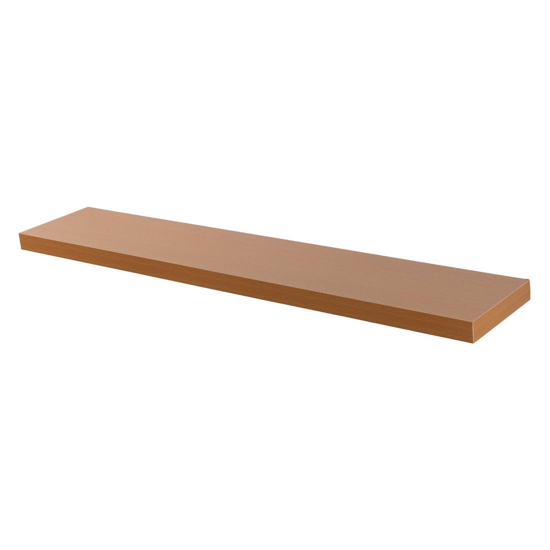 100cm Modern Floating Wall Shelf - Natural Beech - By Harbour Housewares