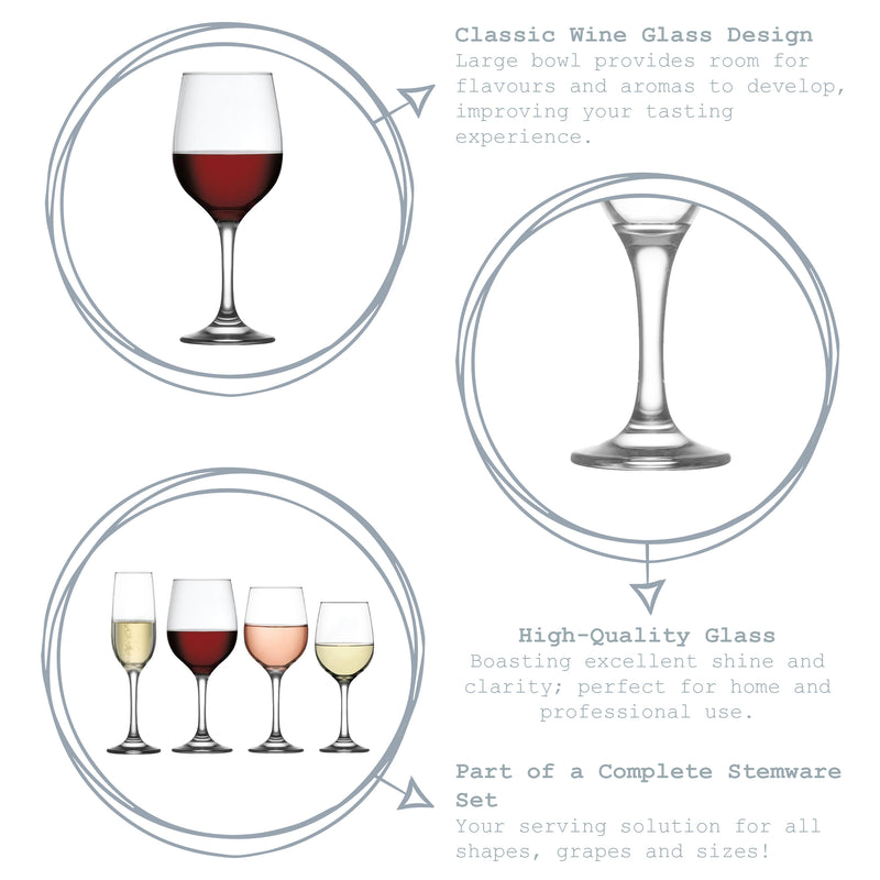 395ml Fame Wine Glass - Full Colour - By LAV