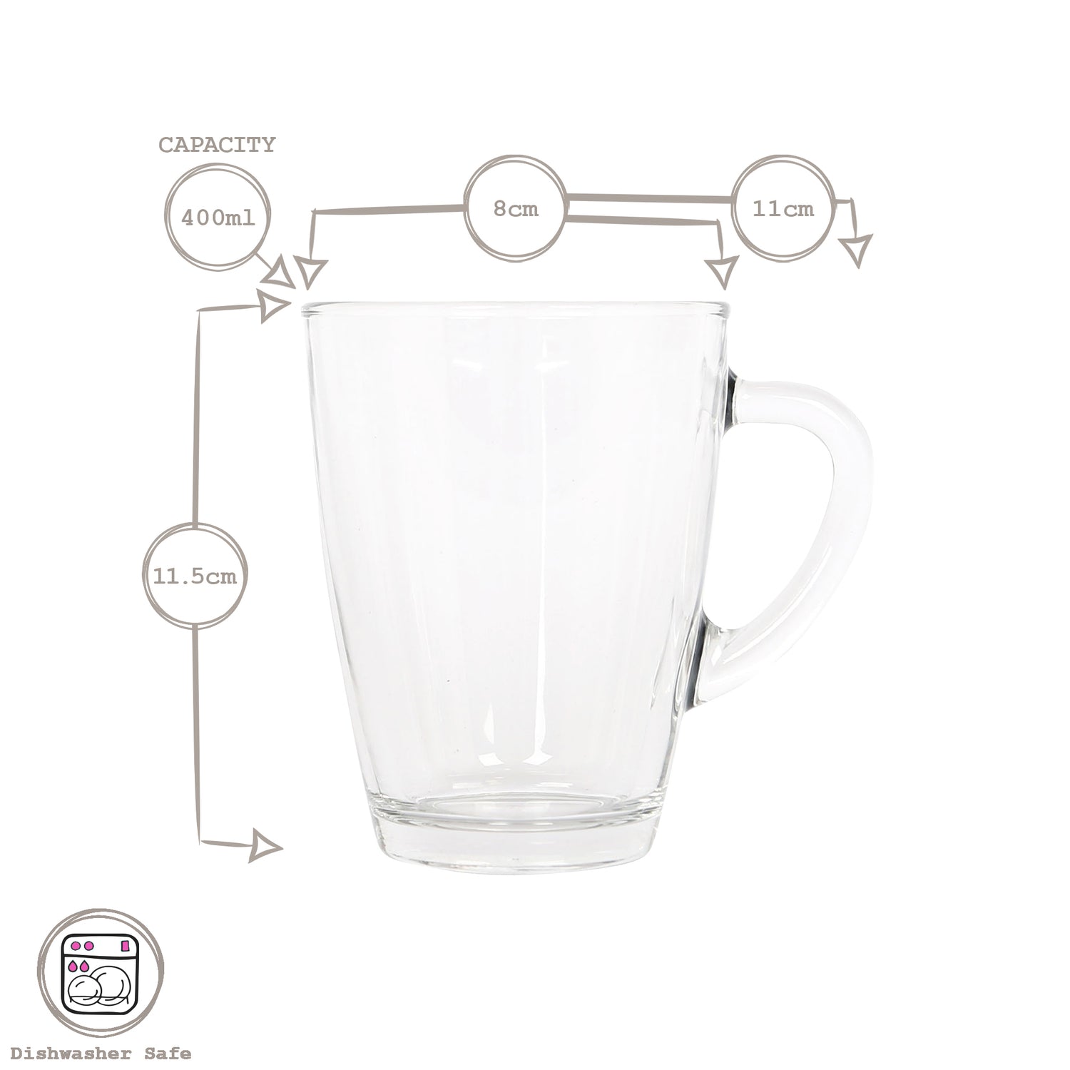 400ml Vega Glass Coffee Cup