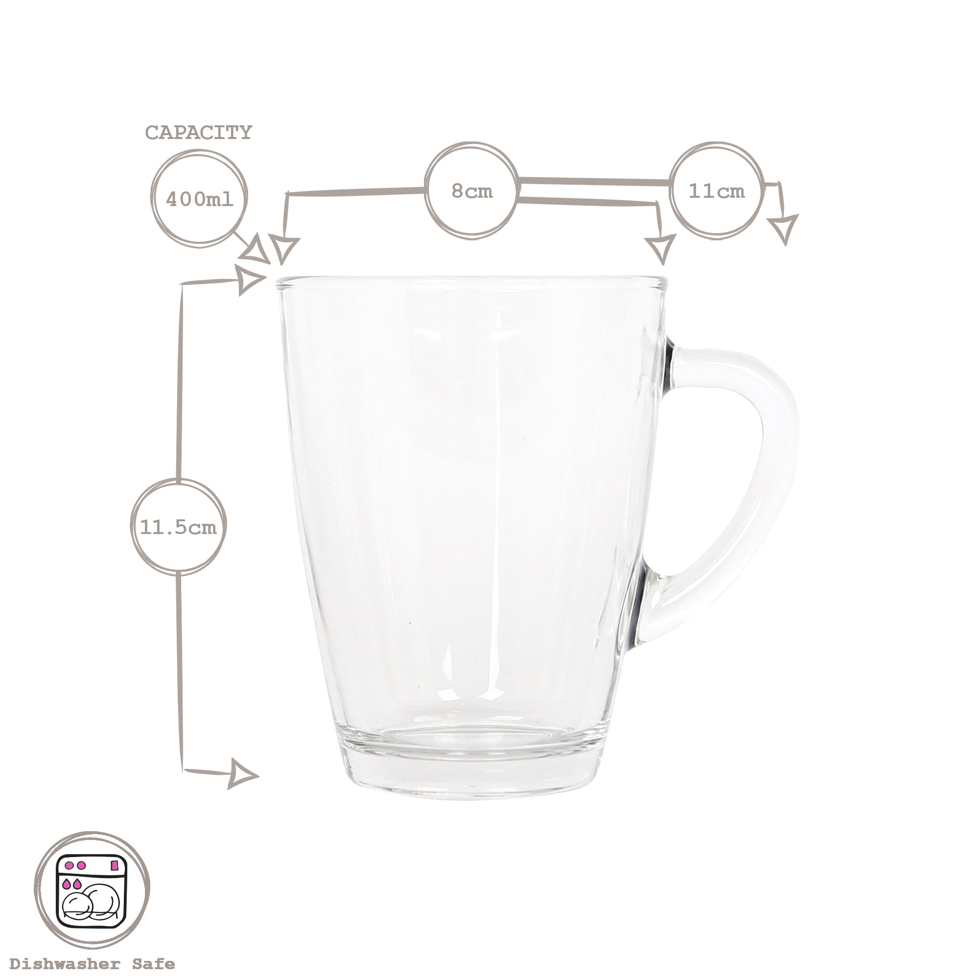 400ml Vega Glass Coffee Cup