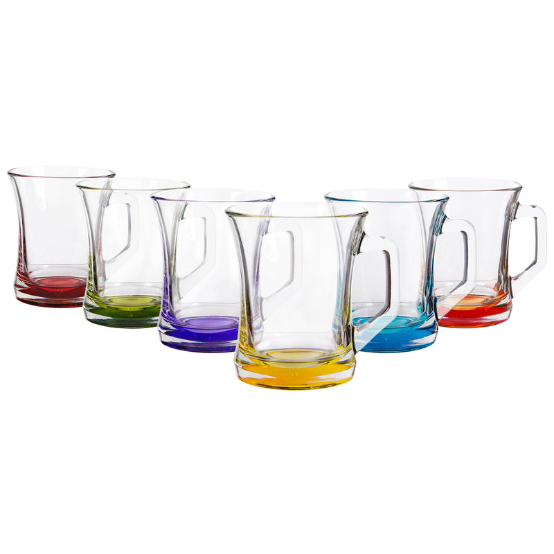 225ml Zen+ Multicolour Base Glass Coffee Mug - By LAV