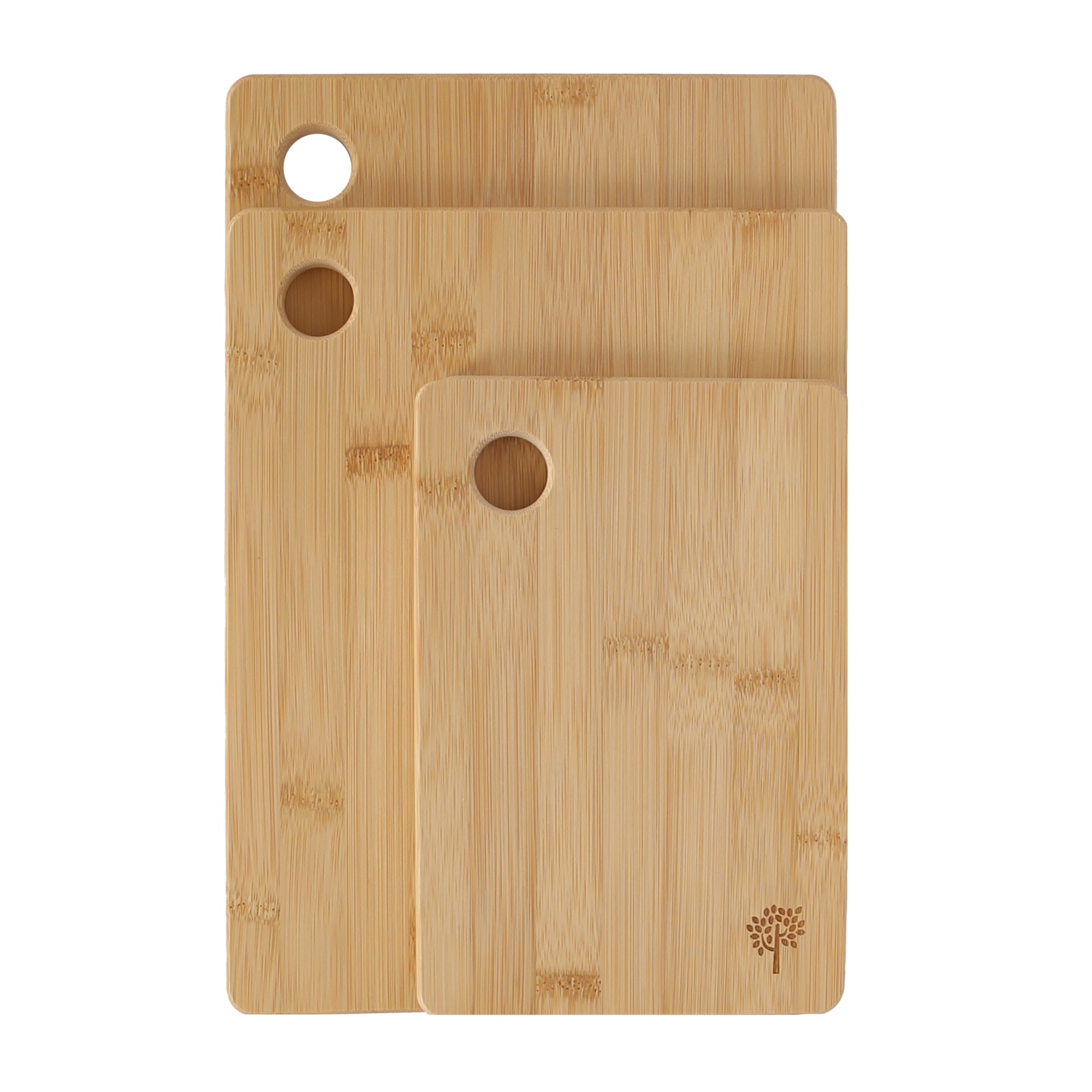 3 Piece Bamboo Chopping Board Set