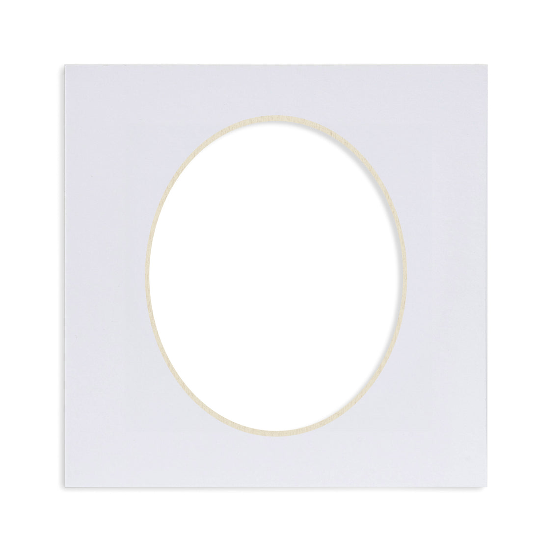 Nicola Spring Oval Picture Mount for 6 x 6&quot; Frame | Photo Size 3.5 x 4.5&quot; - White