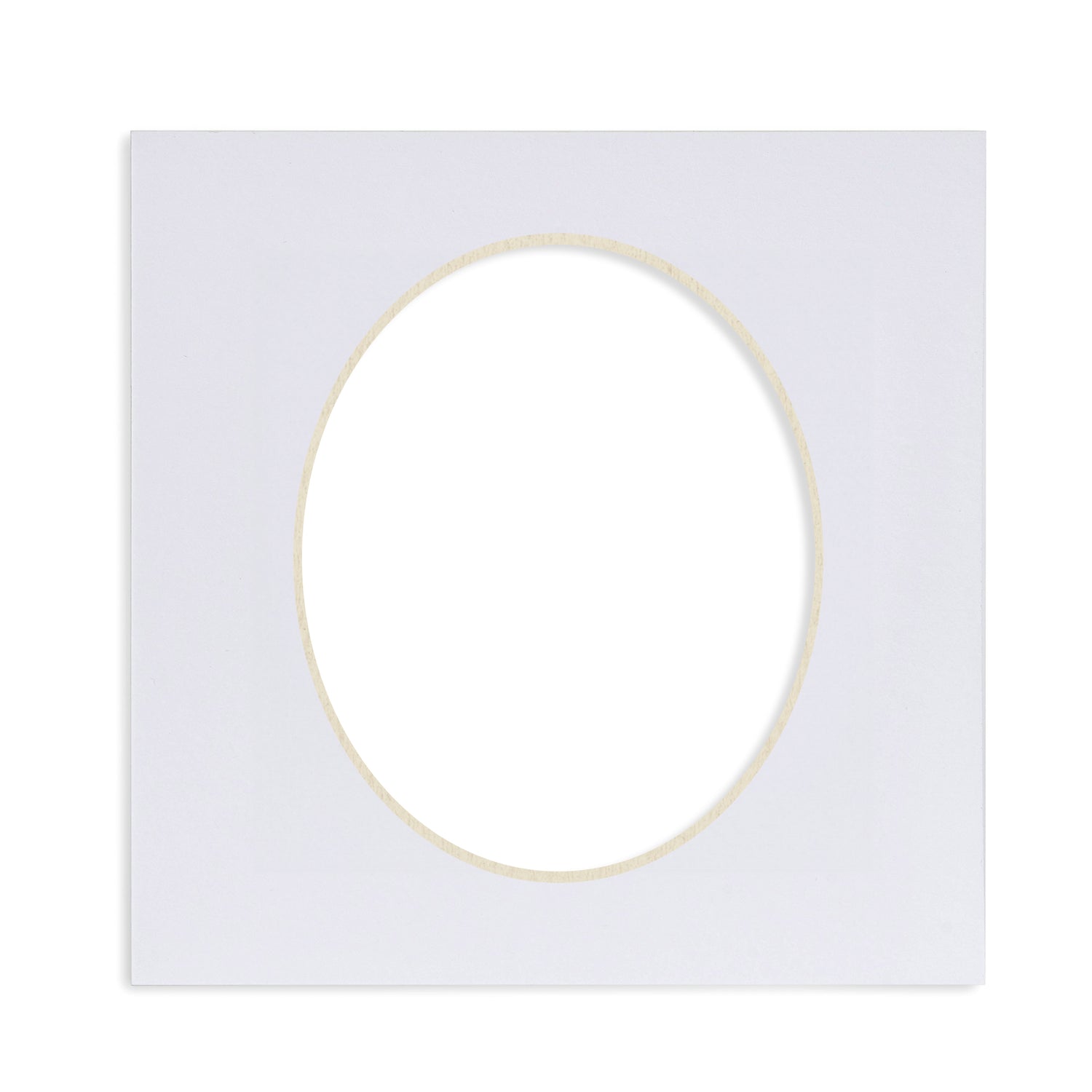 Nicola Spring Oval Picture Mount for 6 x 6&quot; Frame | Photo Size 3.5 x 4.5&quot; - White