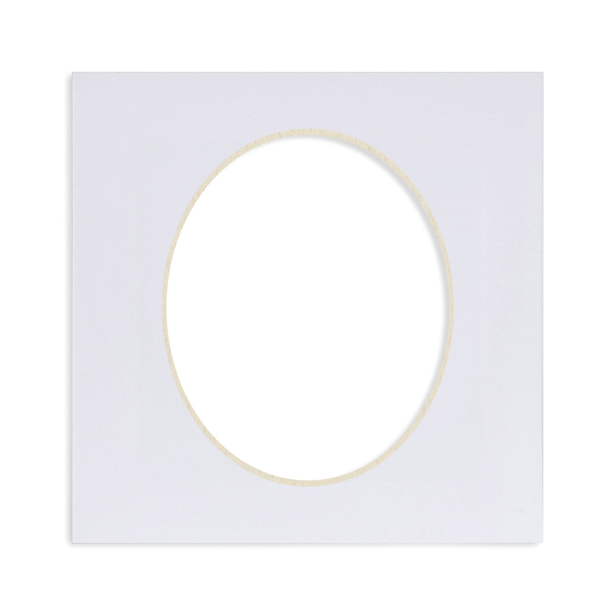 Nicola Spring Oval Picture Mount for 6 x 6&quot; Frame | Photo Size 3.5 x 4.5&quot; - White