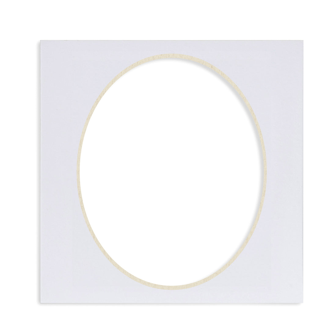 Nicola Spring Oval Picture Mount for 6 x 6&quot; Frame | Photo Size 4 x 5&quot; - White