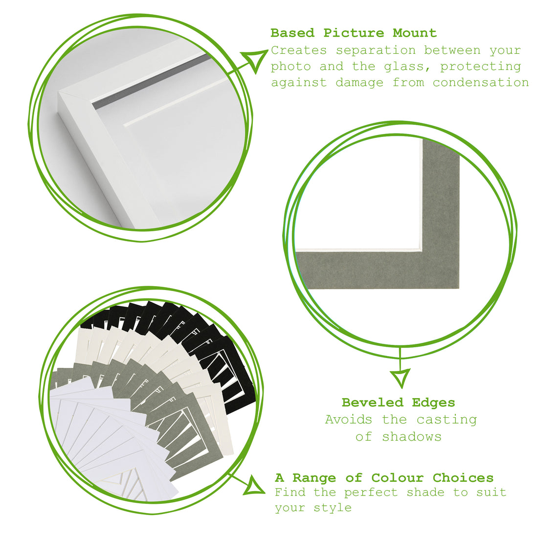 Nicola Spring Oval Picture Mount for 6 x 6&quot; Frame | Photo Size 3.5 x 4.5&quot; - White