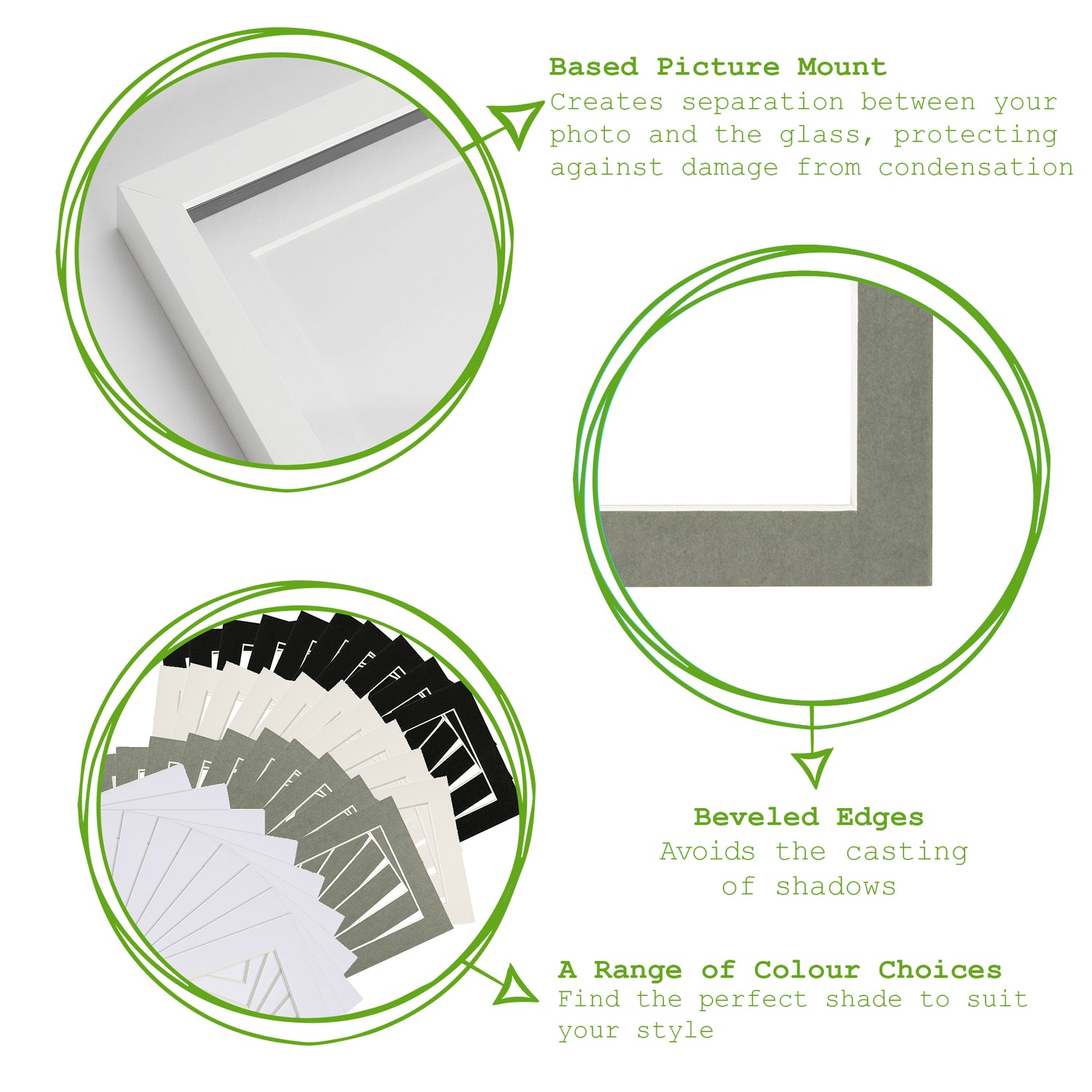 Nicola Spring Oval Picture Mount for 6 x 6&quot; Frame | Photo Size 3.5 x 4.5&quot; - White