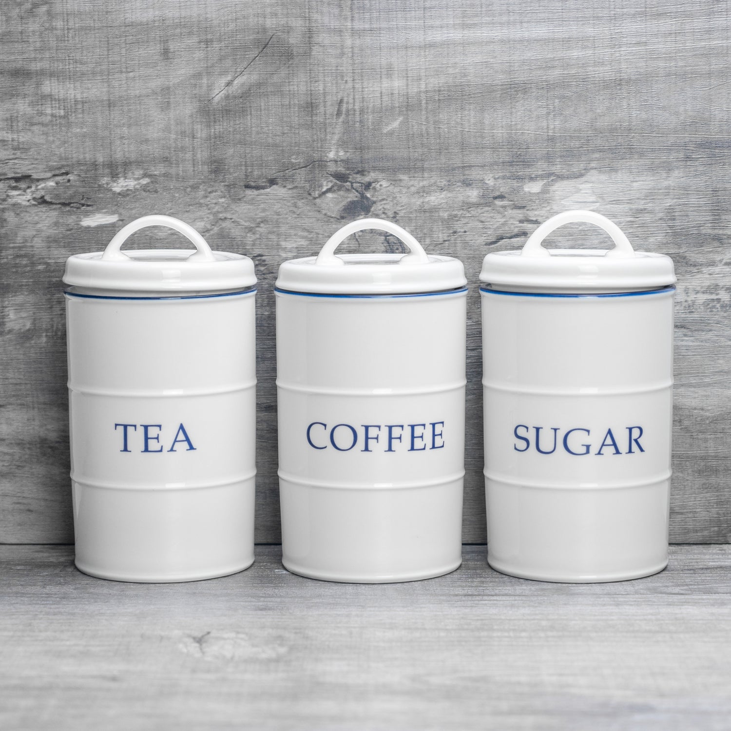 Nicola Spring Farmhouse Kitchen Tea Coffee Sugar Set - 11 x 20cm