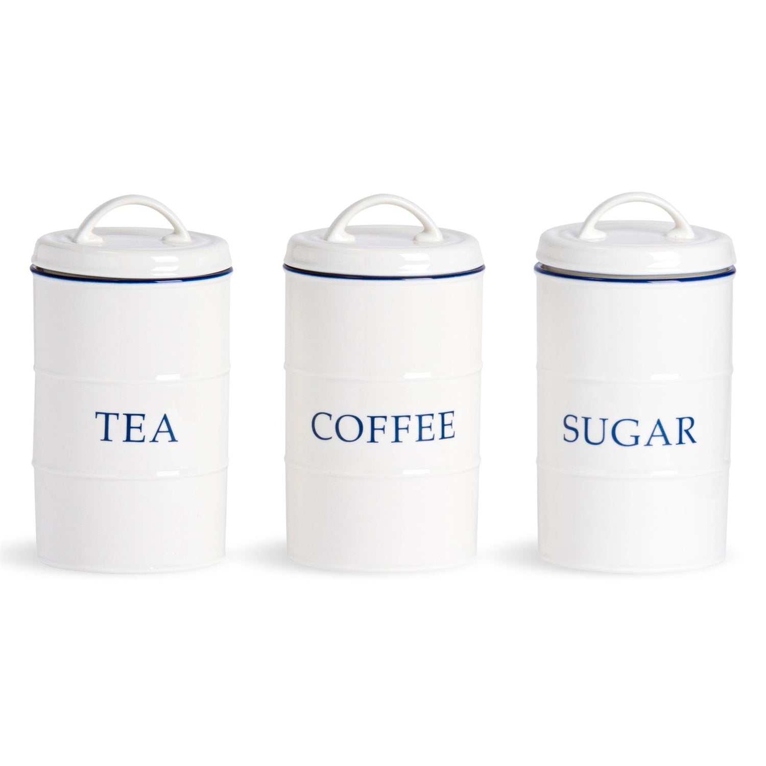 Nicola Spring Farmhouse Kitchen Tea Coffee Sugar Set - 11 x 20cm