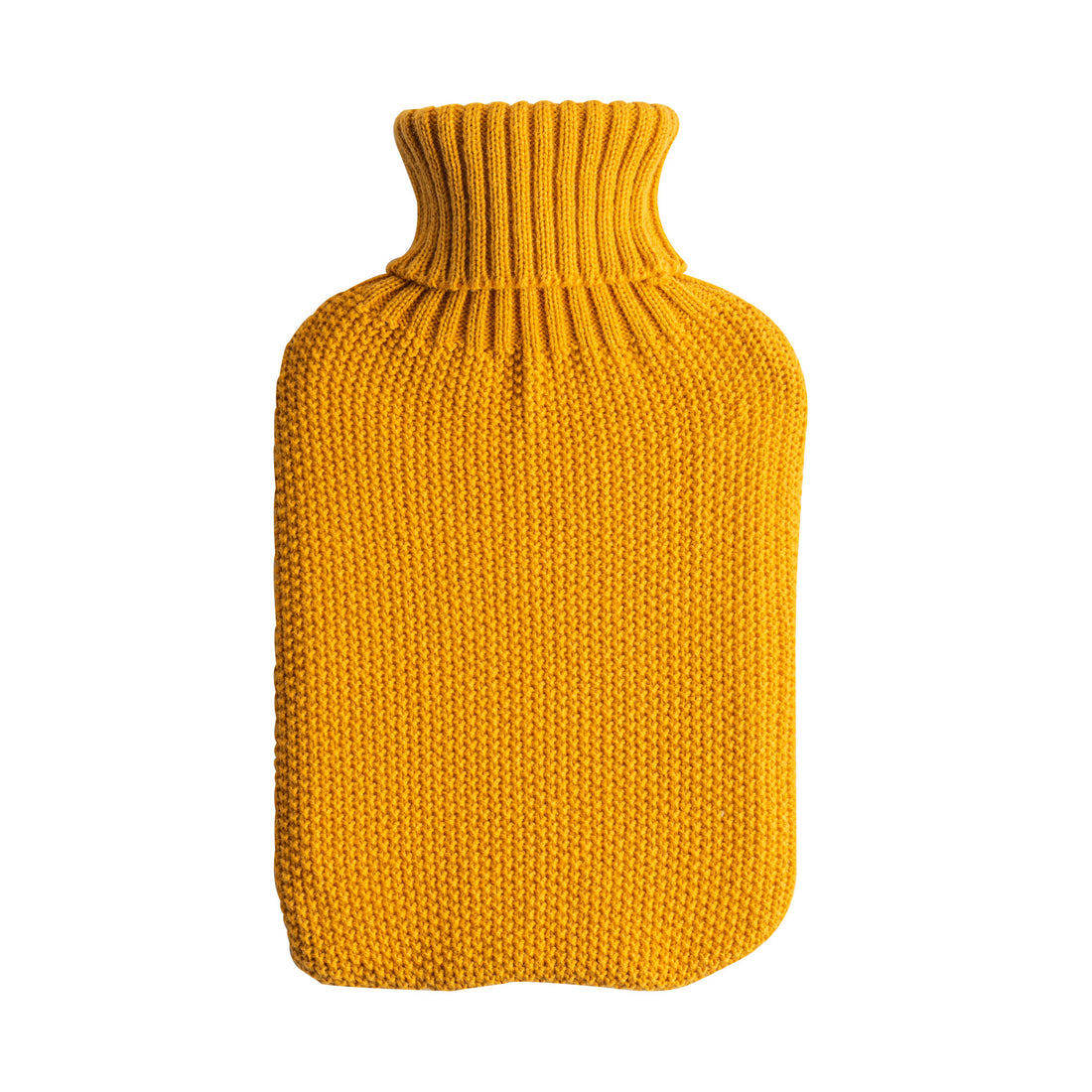 Nicola Spring Hot Water Bottle Cover - Knitted - Mustard