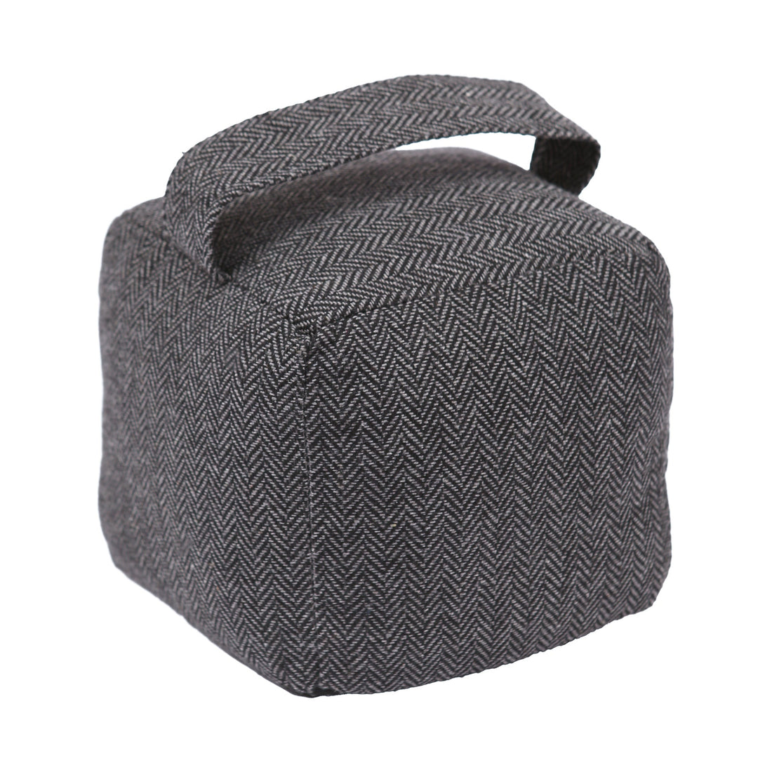 Nicola Spring Fabric Door Stopper - Grey Herringbone