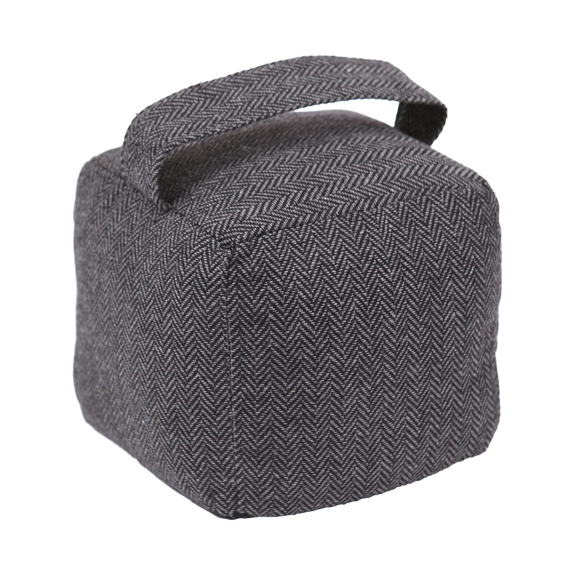 Nicola Spring Fabric Door Stopper - Grey Herringbone