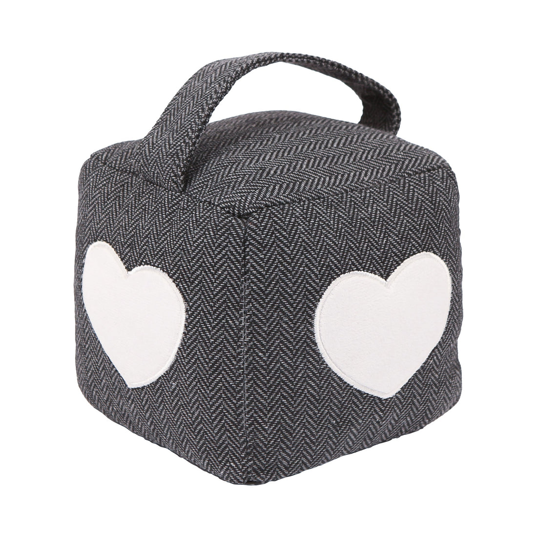 Nicola Spring Fabric Door Stopper - Heart Herringbone