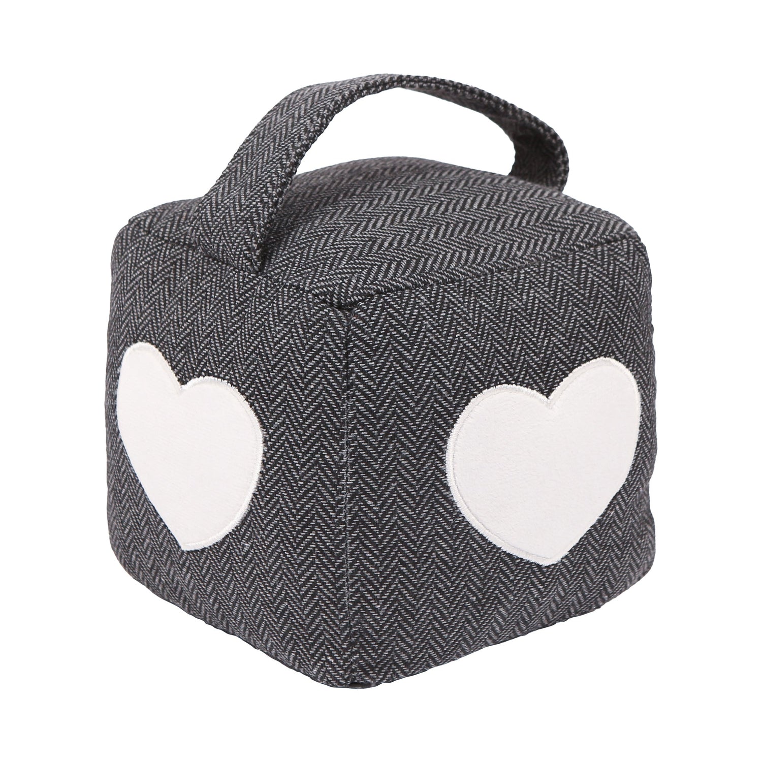 Nicola Spring Fabric Door Stopper - Heart Herringbone