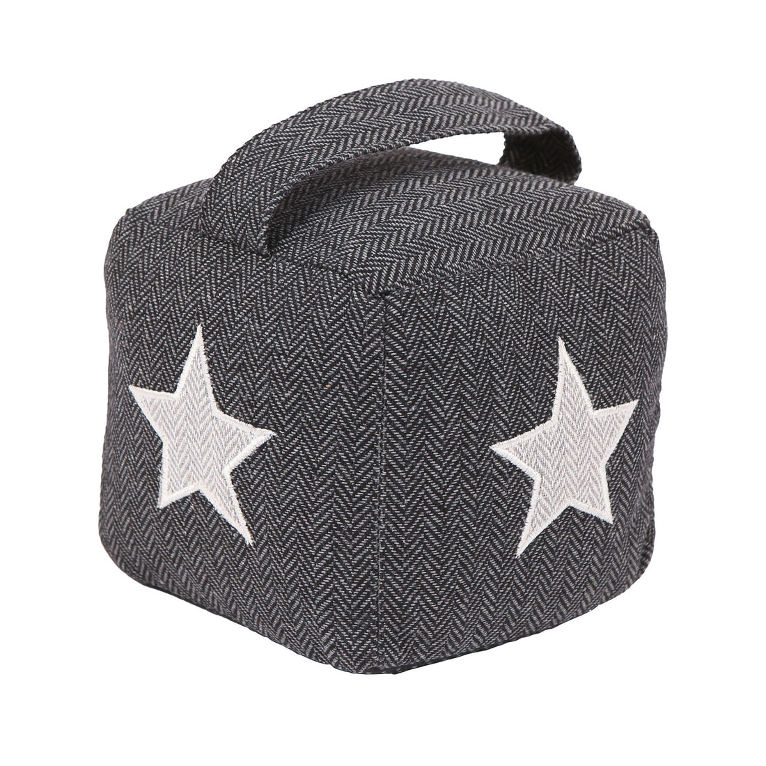 Nicola Spring Fabric Door Stop Star Grey Single
