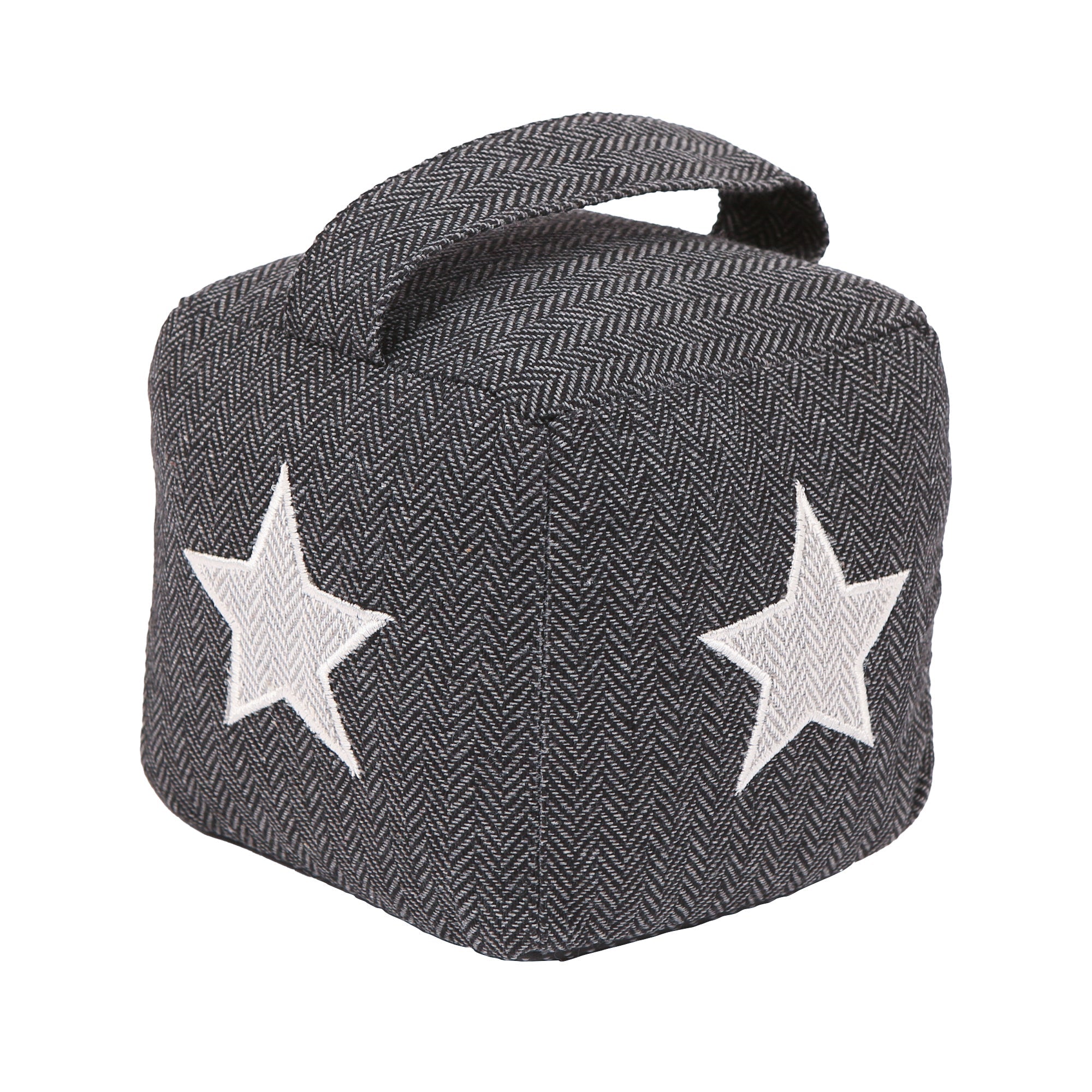 Nicola Spring Fabric Door Stop Star Grey Single