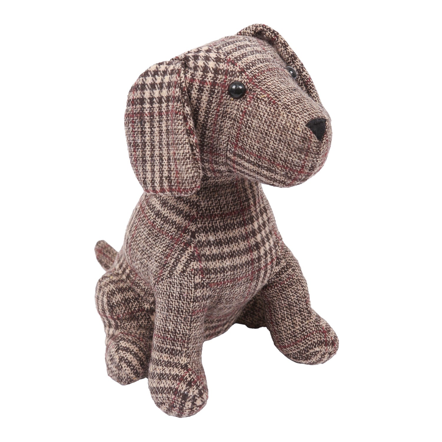 Nicola Spring Milo the Dog Fabric Household Door Stop - Brown