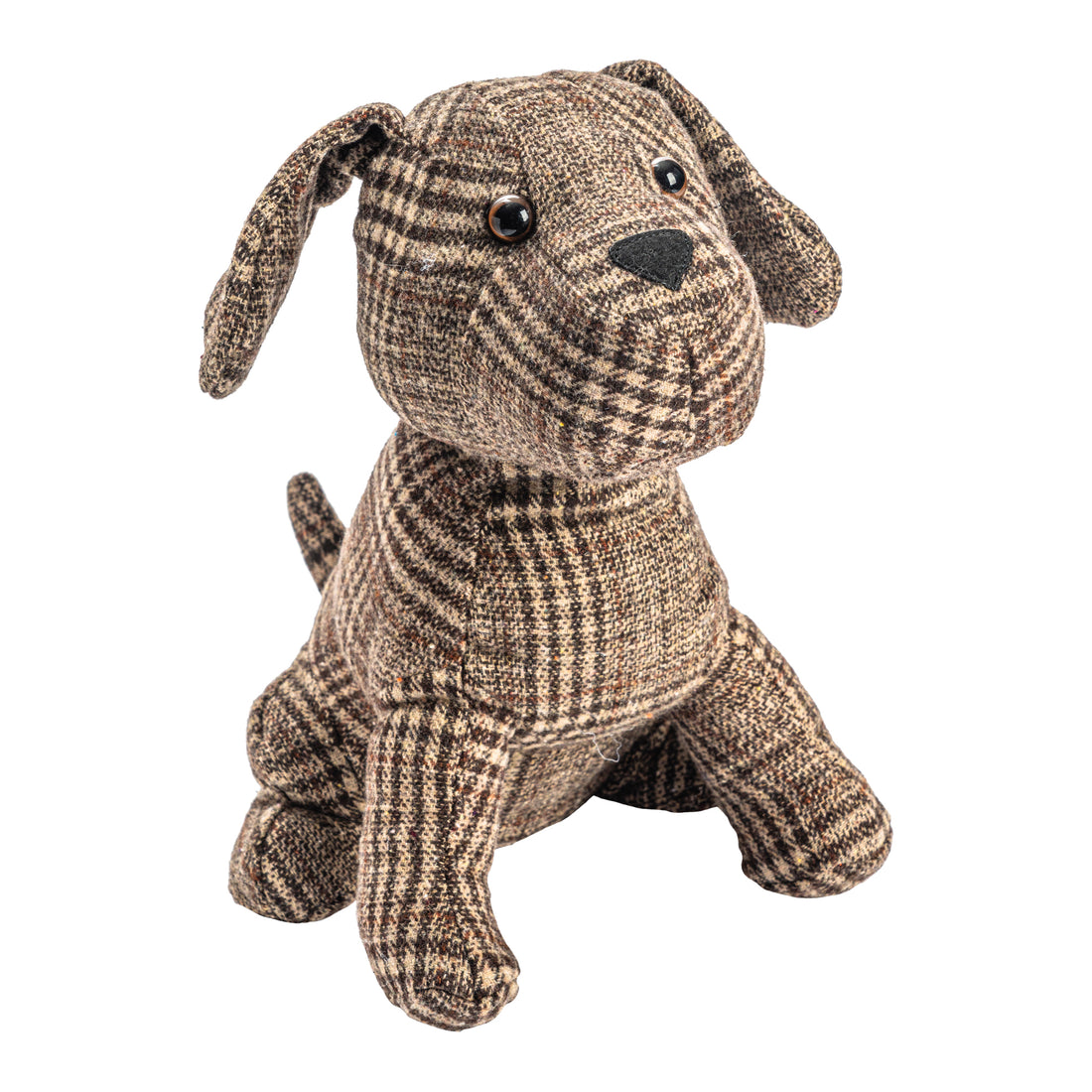 Nicola Spring Milo the Dog Fabric Household Door Stop - Brown