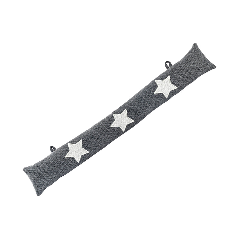 Nicola Spring Draught Excluder Cushion - Star - Grey