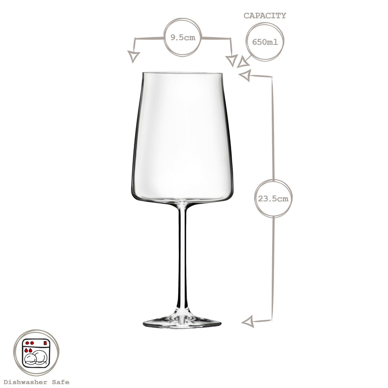 650ml Essential Crystal Red Wine Glass