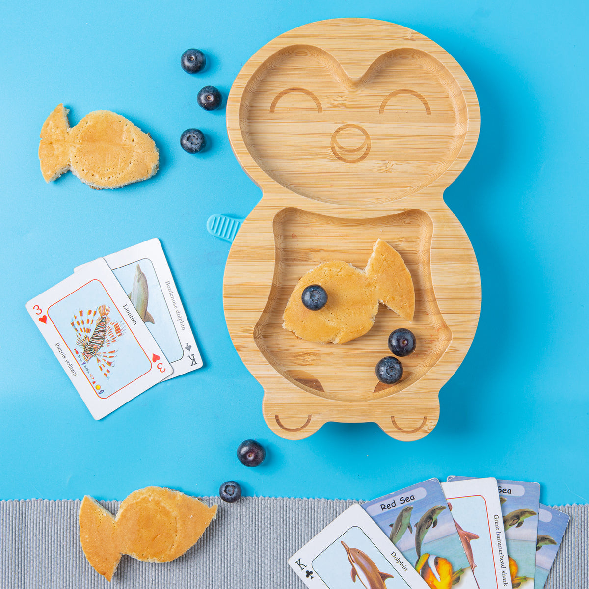 Penguin Bamboo Baby Suction Plate