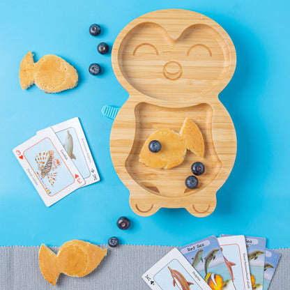 Penguin Bamboo Baby Suction Plate