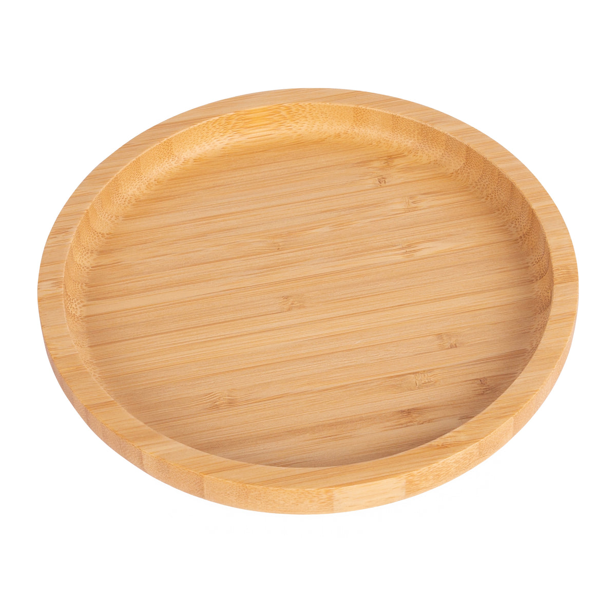 Round Bamboo Baby Suction Plate