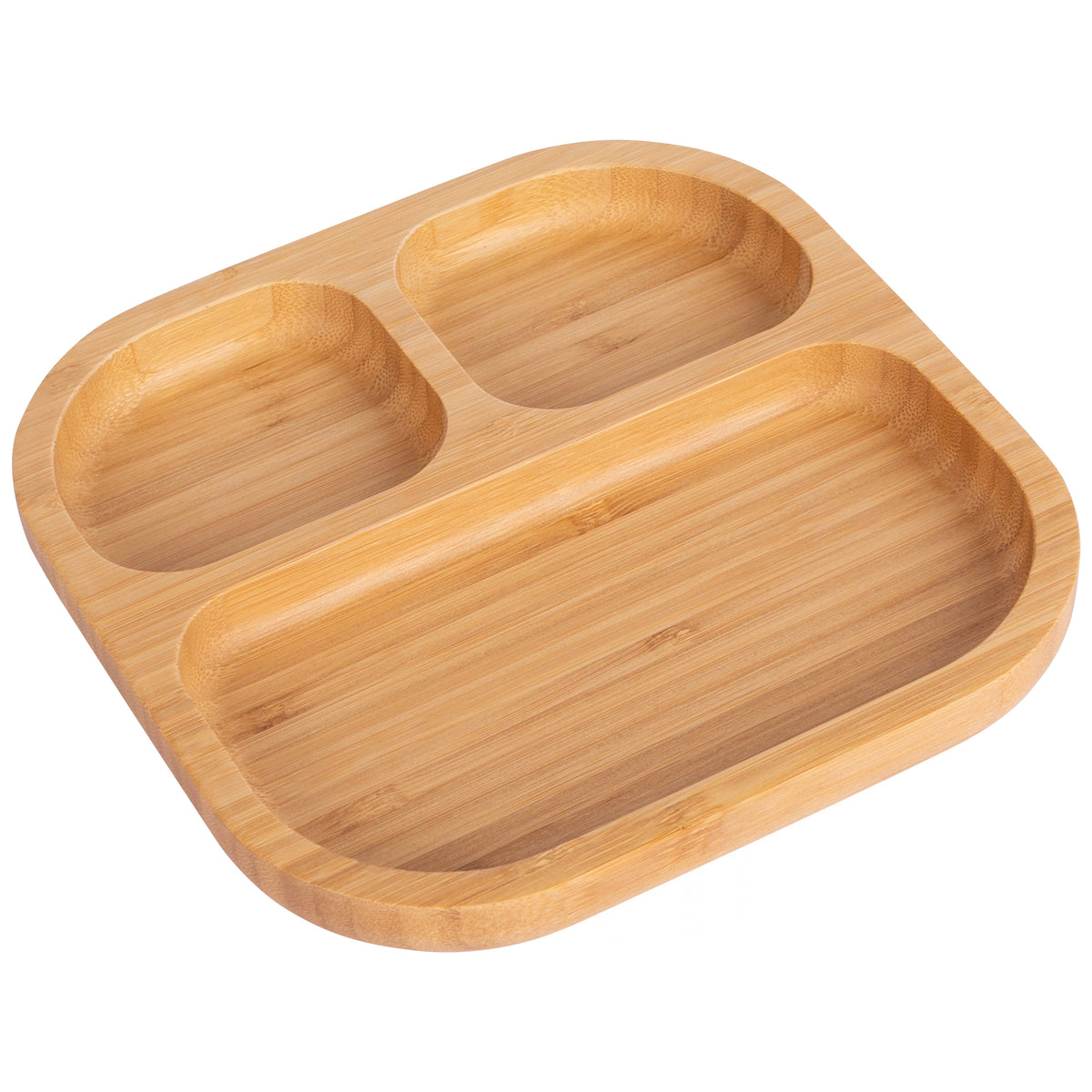Divided Bamboo Baby Suction Plate