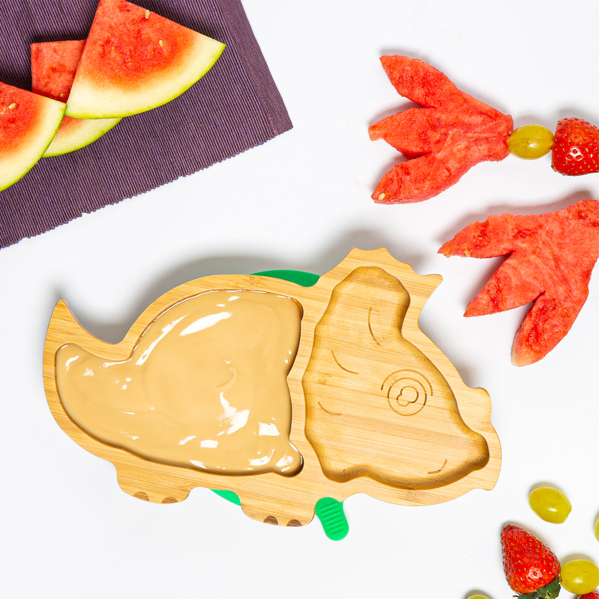 Dinosaur Bamboo Baby Suction Plate