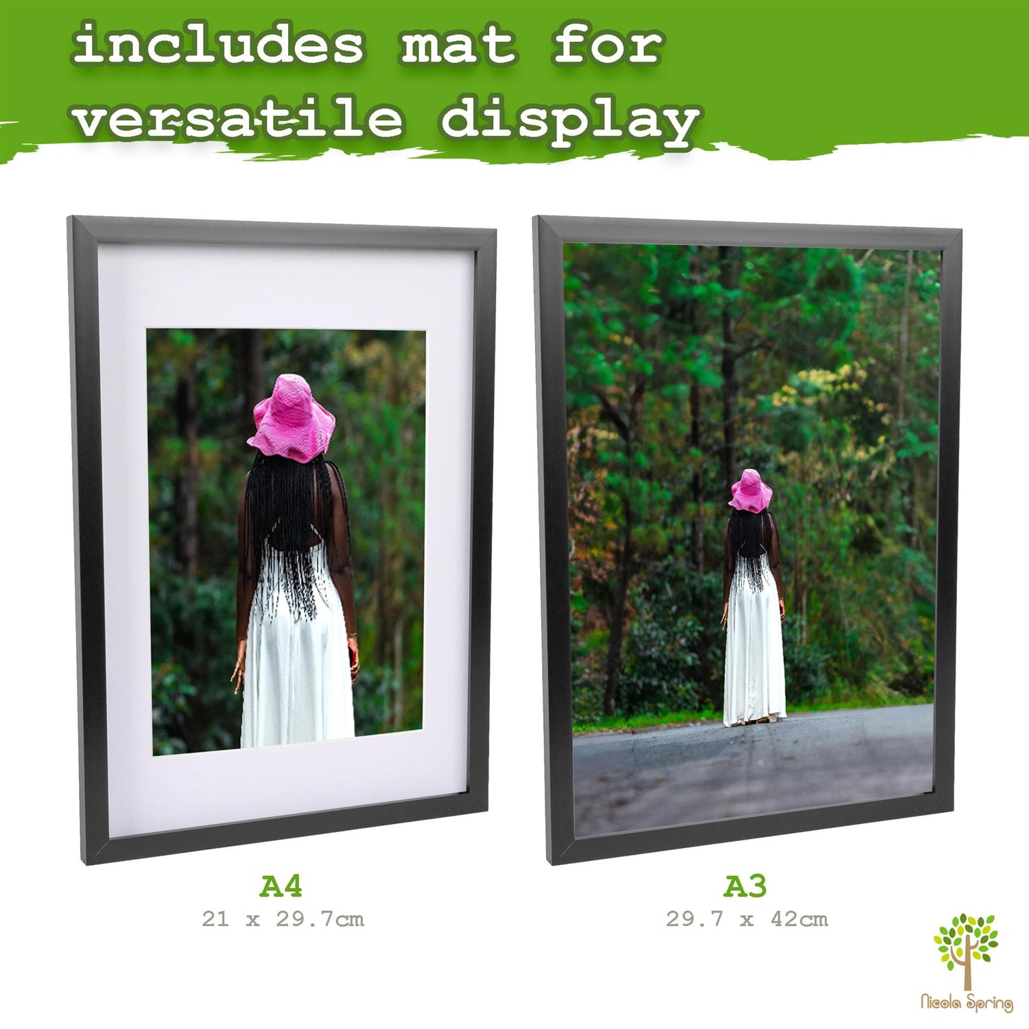 A3 (12" x 17") Photo Frames with A4 Mounts - White - Pack of 3