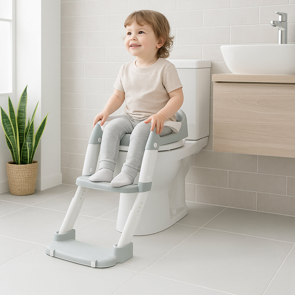 Adjustable 2-in-1 Potty Training Toilet Seat - White